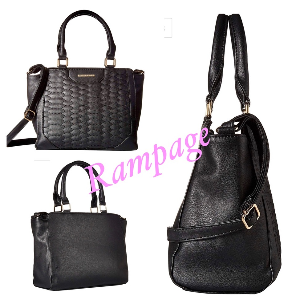 Black quilted rampage cross body